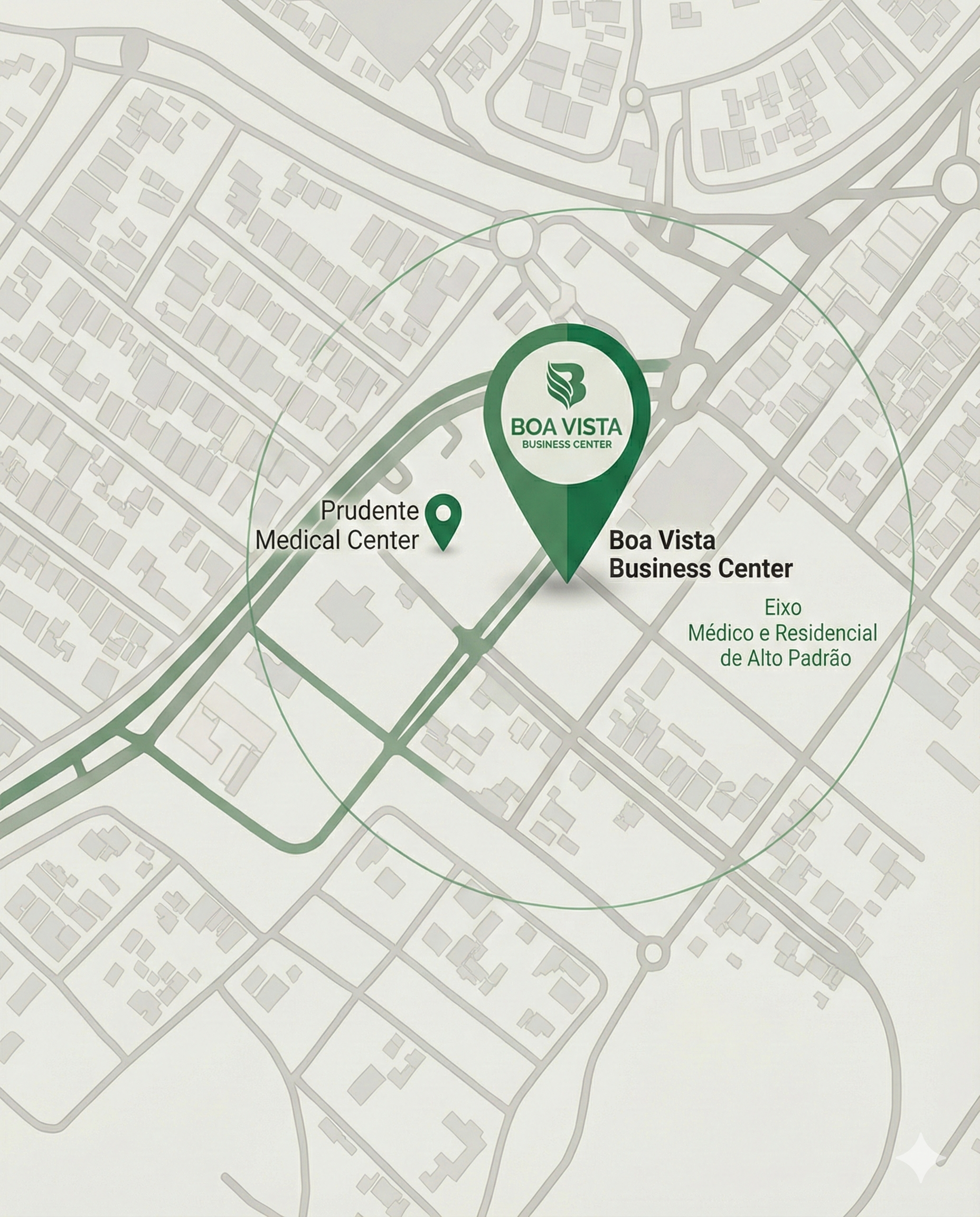 Mapa estilizado da localização